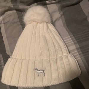 White Victoria secret beanie